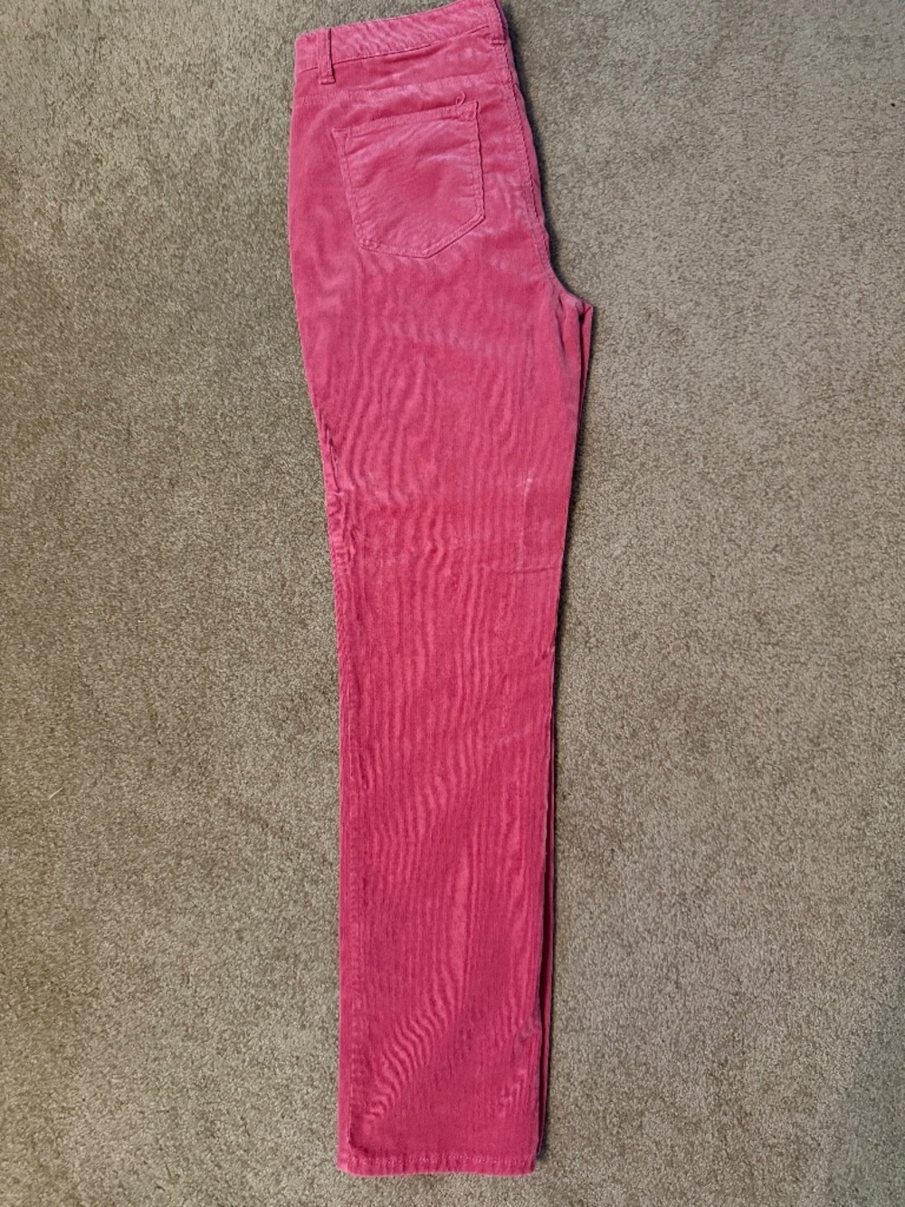 TALBOTS DUSTY ROSE COLORED PINWALE CORDUROY HIGHT-WAISTED PANT